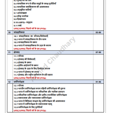 UPSC Mains Indian Society 2025-26 pdf