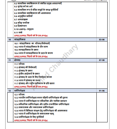 UPSC Mains Indian Society 2025-26 pdf