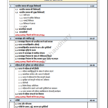 UPSC Mains Indian Society 2025-26 pdf
