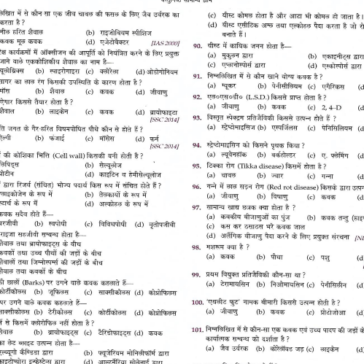 GK Biology Exams in hindi pdf