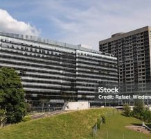 Zurich, Switzerland - July 30, 2015: New Building at Triemli Hospital in Zurich.